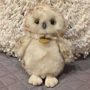 Aurora Miyoni Plush "Snowy Owlet" 9" Cream and Brown